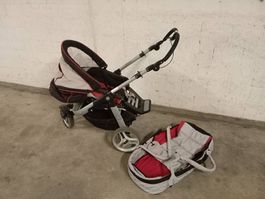 Top Zustand: Kinderwagen mit Tragetasche für Herbstausflüge