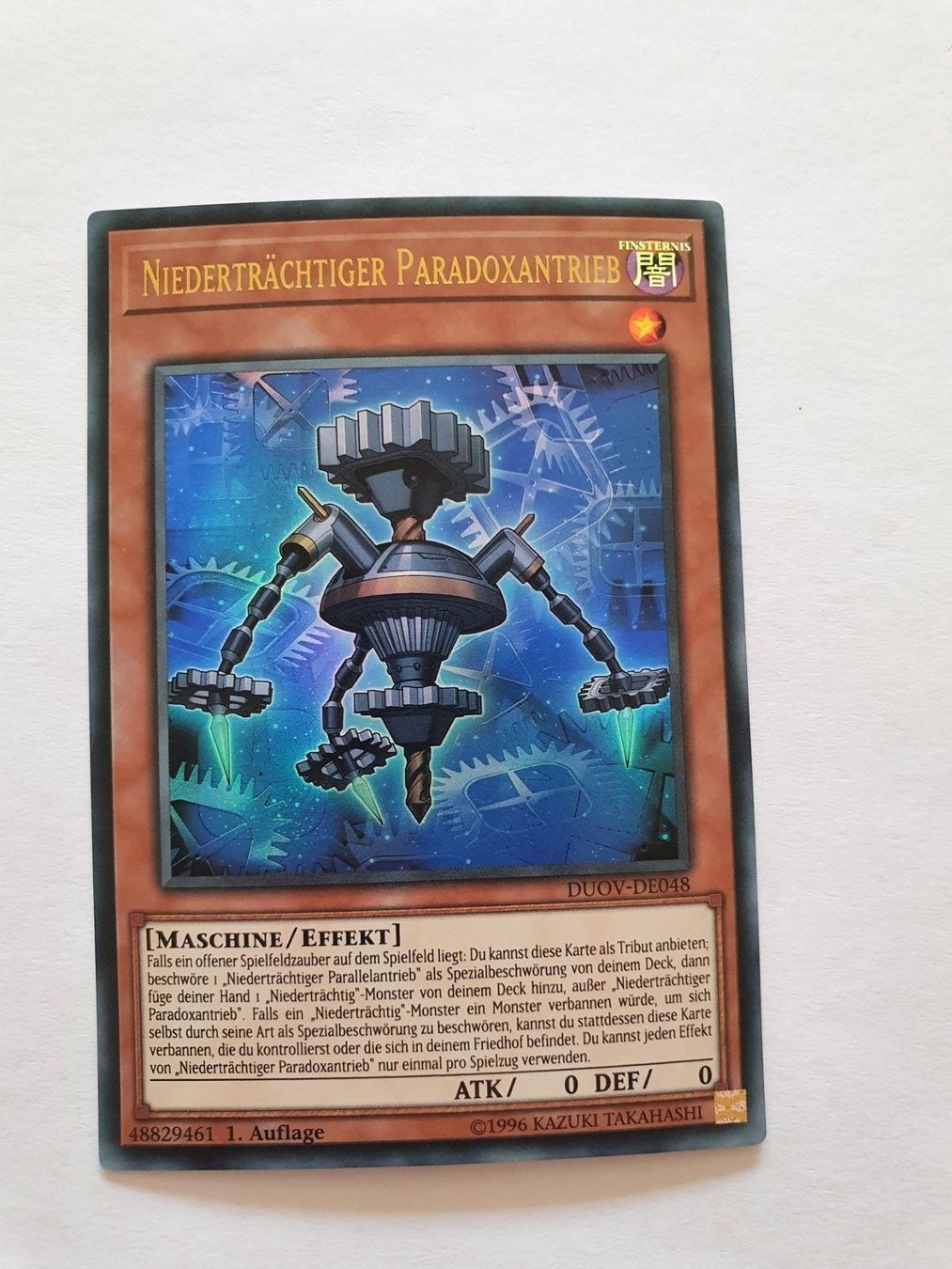 Yugioh Carte collezionabili: Niederträchtiger Paradoxantrieb holo TCG – Usato da Oberdorf BL venduto da BaldenEagle