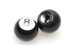 Bouchons de valve - boules de billard 8 - noires - 2 pièces