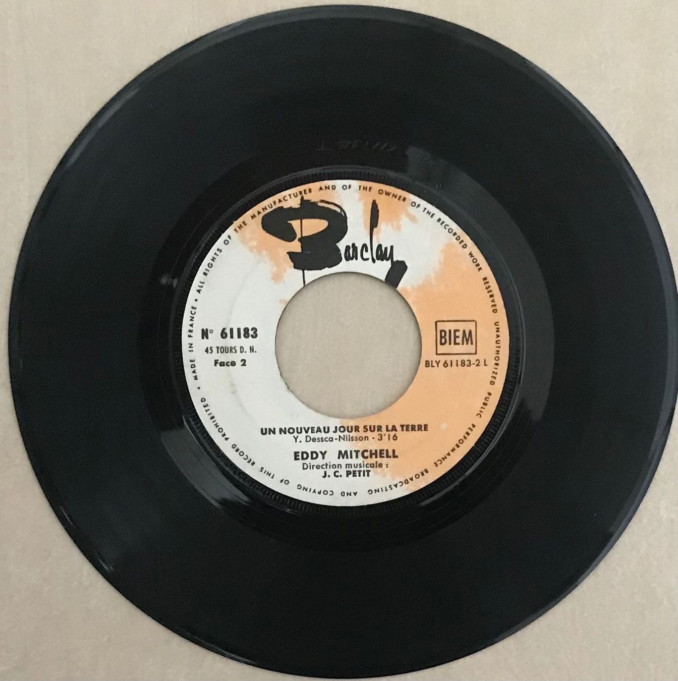Dischi in vinile: EDDY MITCHELL - MON NOM EST MOÏSE – Usato da Bussigny venduto da vinyl-pas-cher 3