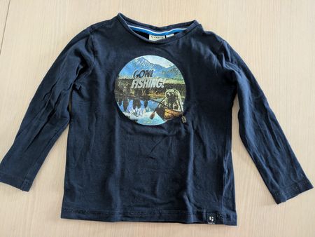 Langarmshirt "Gone fishing" mit Bär von Garcia, Grösse 92