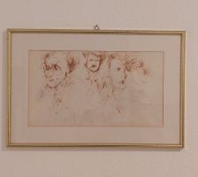 Tuschezeichnung von Max Kämpf