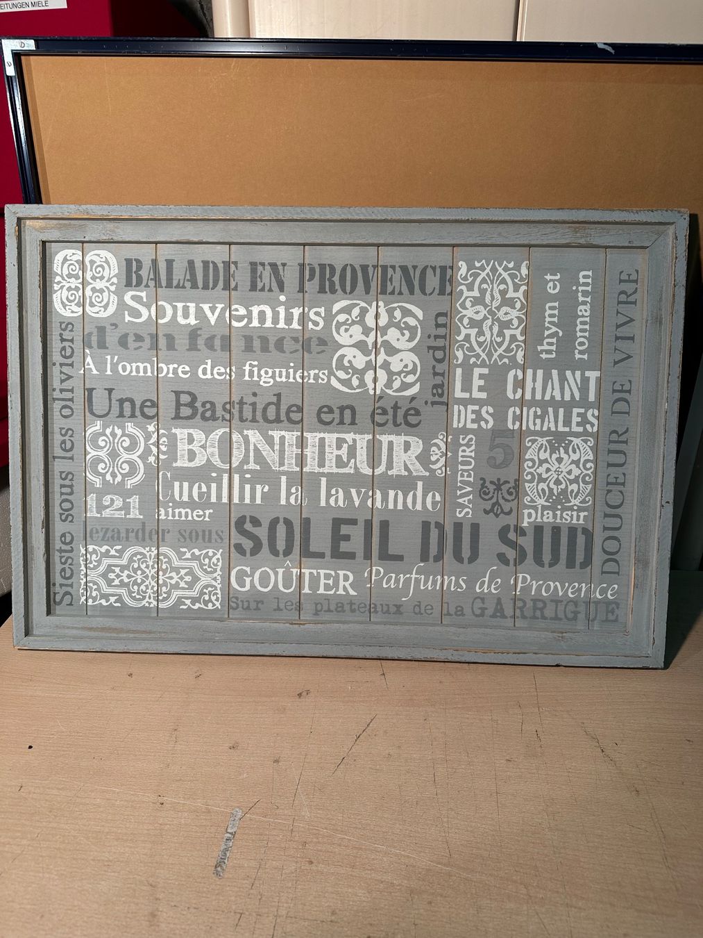 Lavagne: Tableau décoratif Provence en bois – Usato da Lausanne venduto da artnouveau04