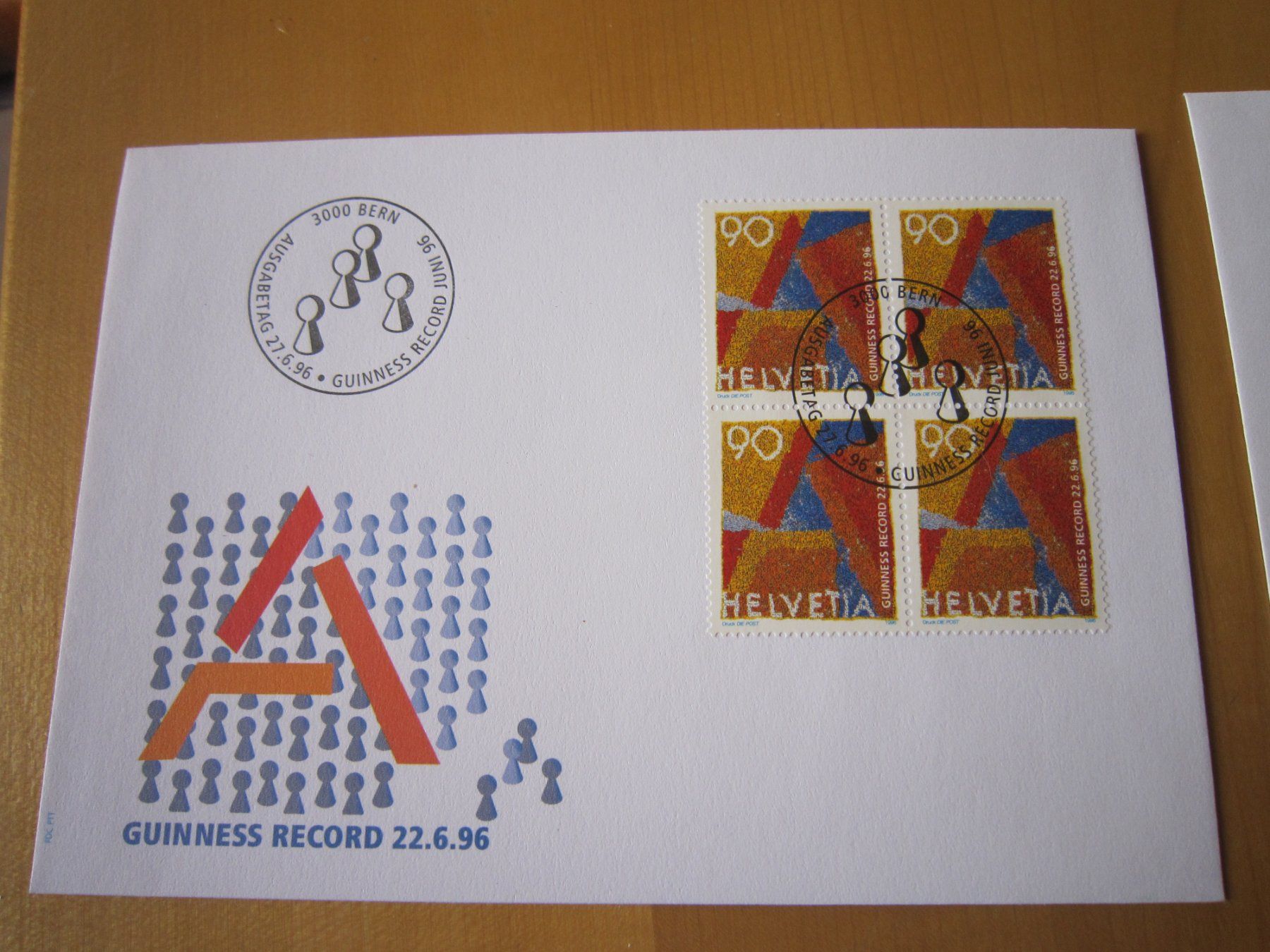 CH 1996 FDC A Post einzeln 4er und PTT Blatt NUR 50 RP- (Gebraucht) in ...