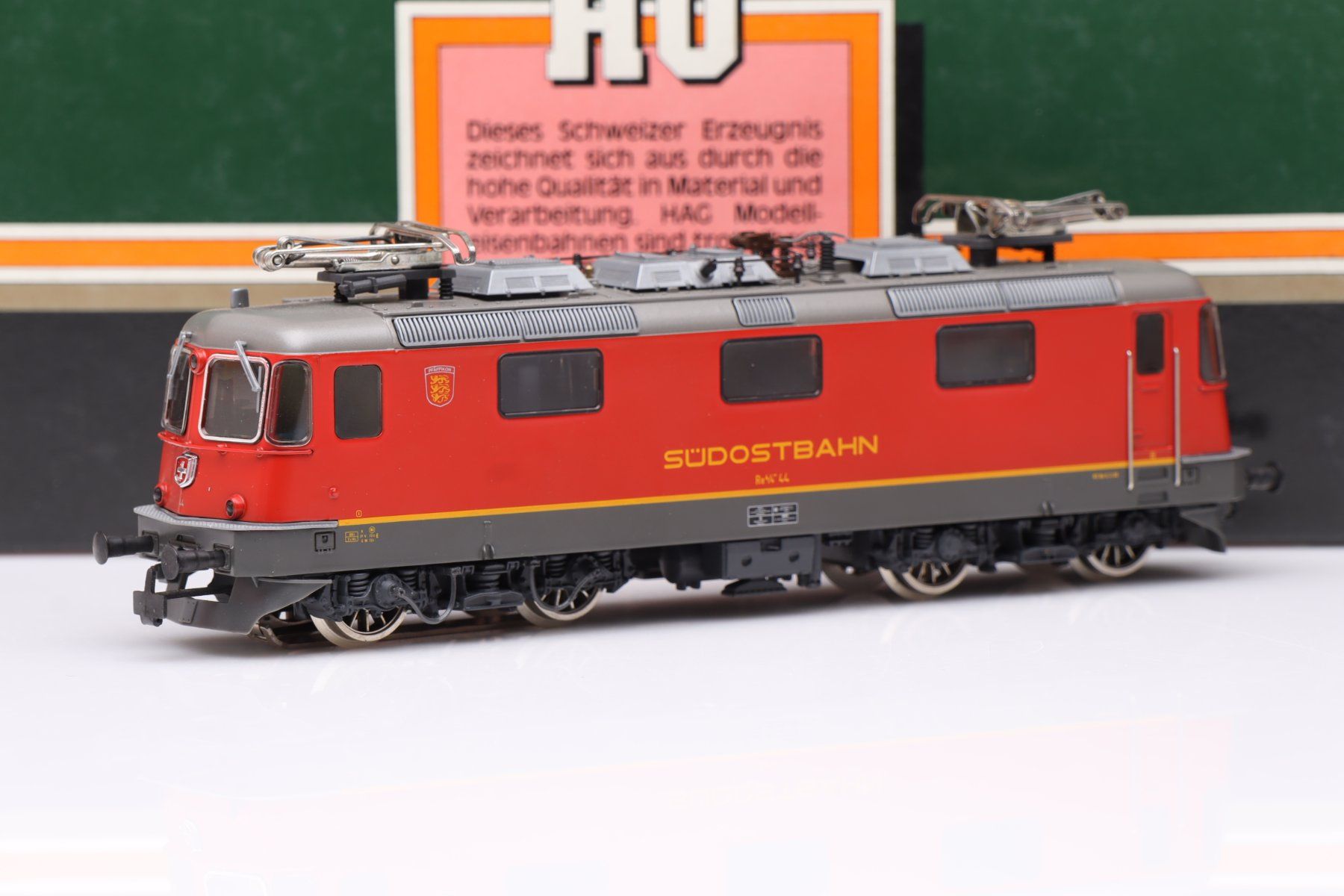 Hag Modellini di ferrovie: Hag 270 SOB Re 4/4"' AC, H0 – Usato da Ried (Muotathal) venduto da Modellbahn.swiss