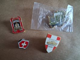 4 Sammler Pins Swiss Army Truck Warrior 2000 mit Verschluss