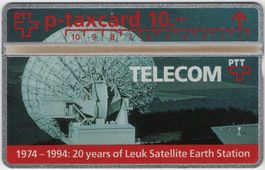 10 CHF 20 Jahre Satelliten Station Leuk - Geschenk Taxcard