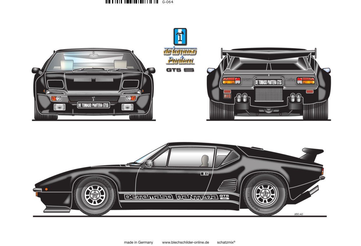 De Tomaso Insegne: Blechschild-DE TOMASO PANTERA GT5 S – Nuovo e nell'imballaggio originale da Rupperswil venduto da big-one-sale