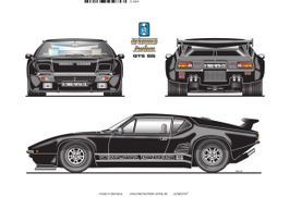 Blechschild-DE TOMASO PANTERA GT5 S