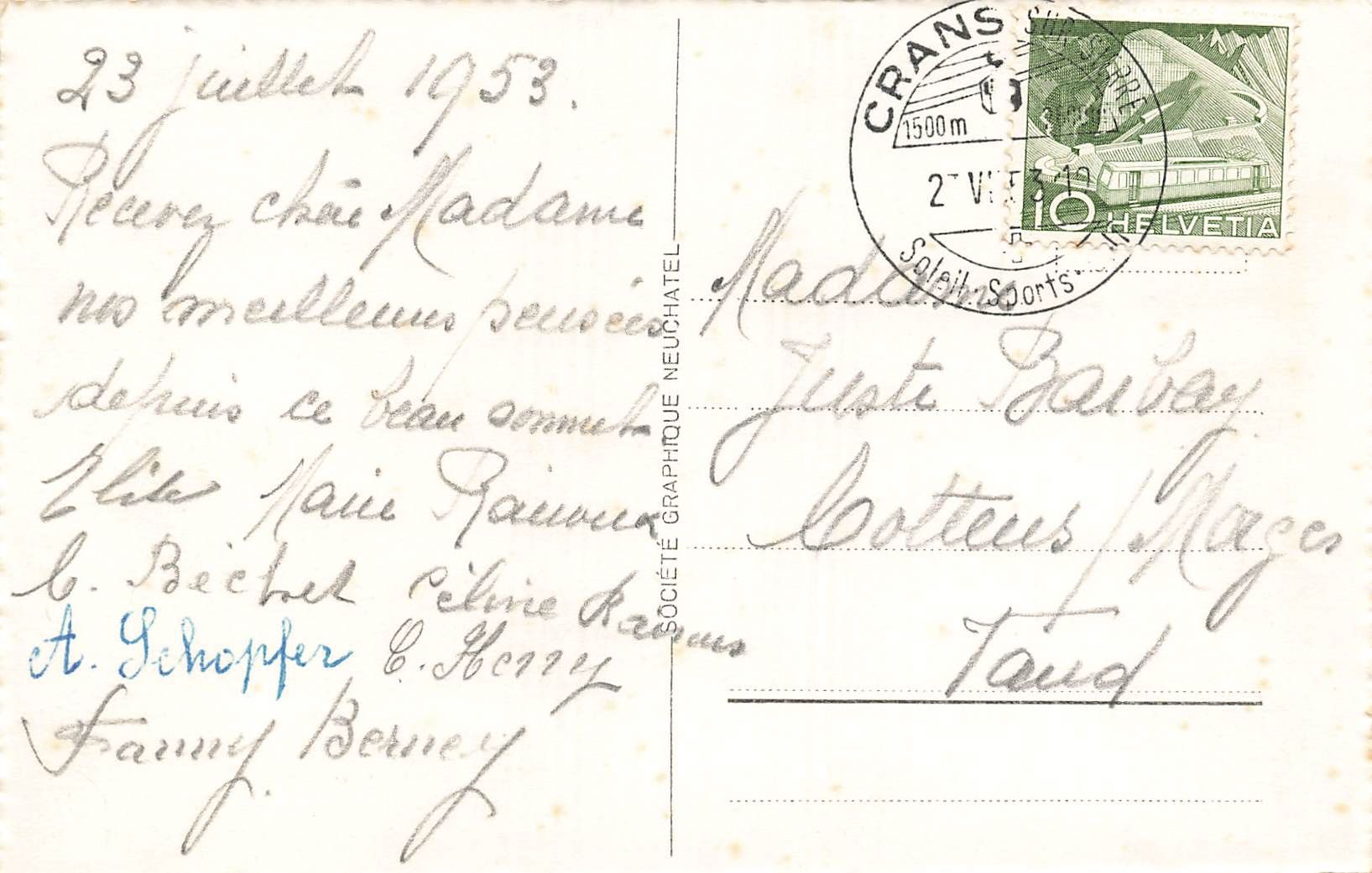 Cartoline postali: Teleferique crans bella lui Seilbahn – Usato da Biasca venduto da Blenio71 1