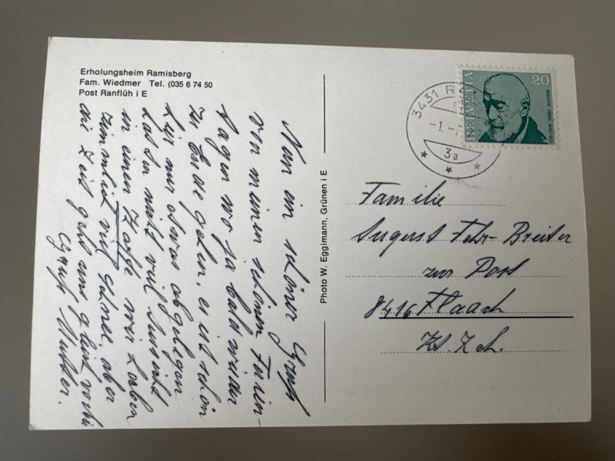 Cartoline postali: AK  Erholungsheim Ramisberg      – Usato da Zürich venduto da Smarties13 1