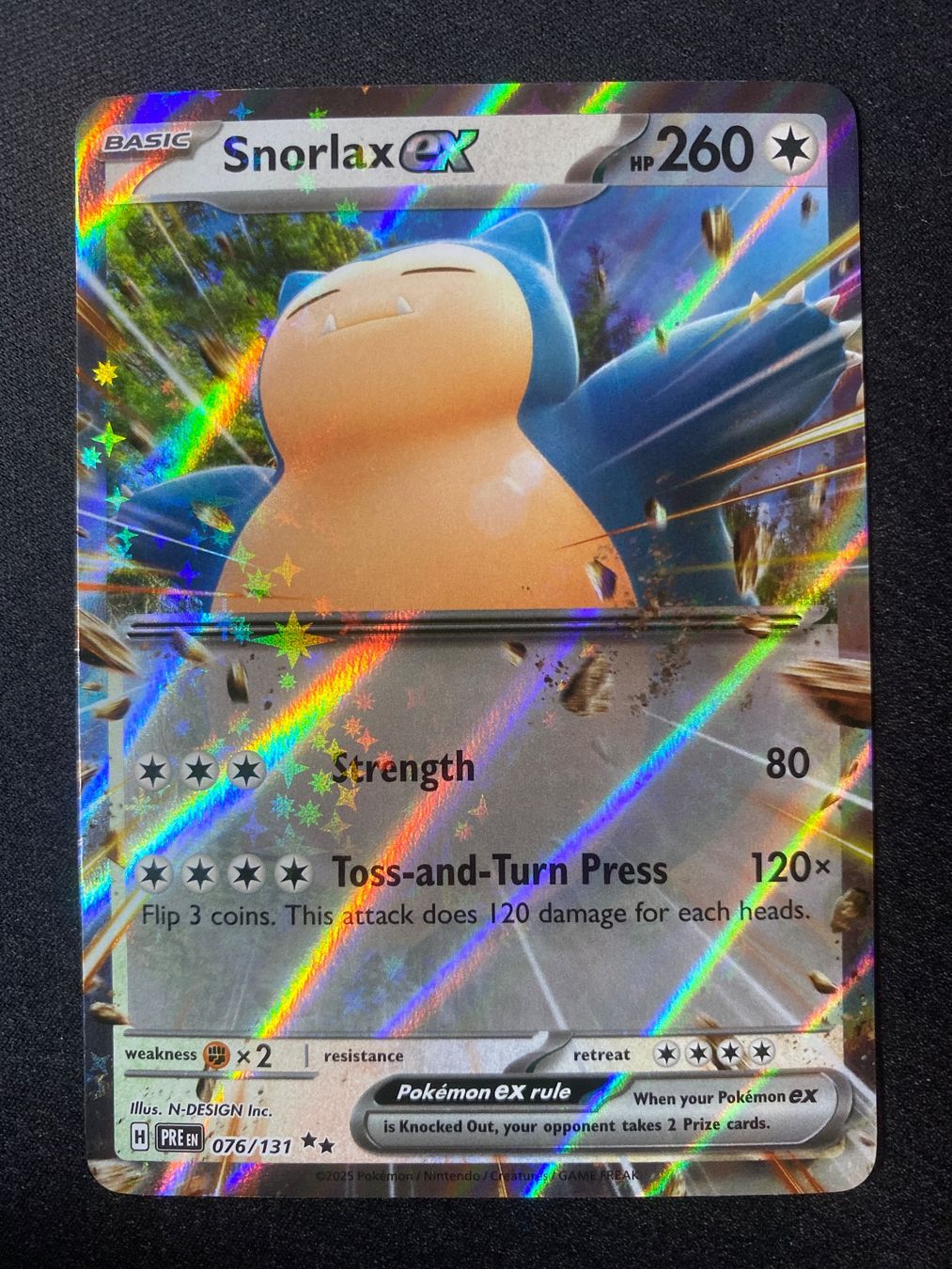 Pokémon Carte collezionabili: Snorlax ex 76 - Relaxo ex - Prismatic Evolutions - EN – Nuovo (secondo la descrizione) da Hausen AG venduto da Shrade