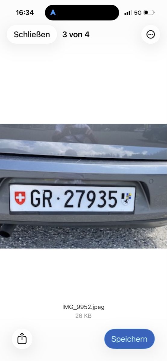 Ecriteaux: GR Autonummer 27935 – D'occasion à Chur par golf1999