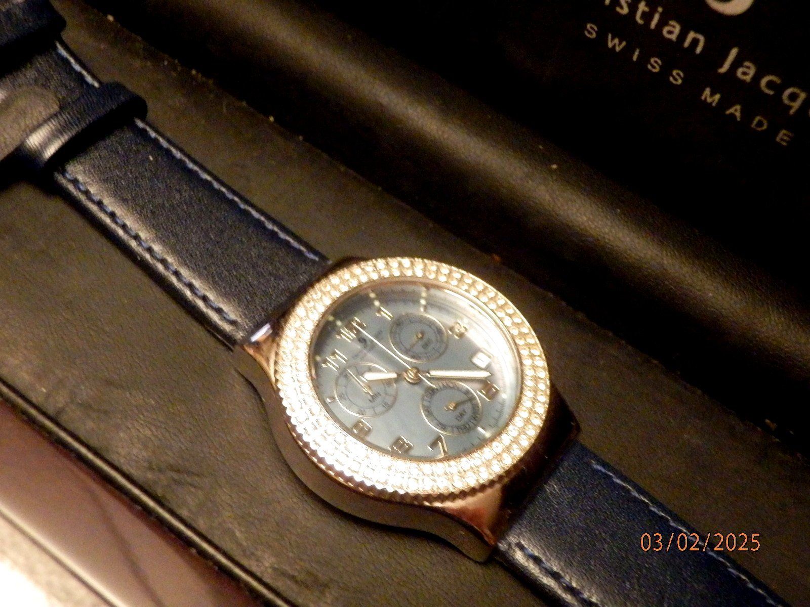 Orologi: Christian Jacques, Chronograph, Quartz, mit 120 Sirkonen – Usato da Ueberstorf venduto da dinbau 2