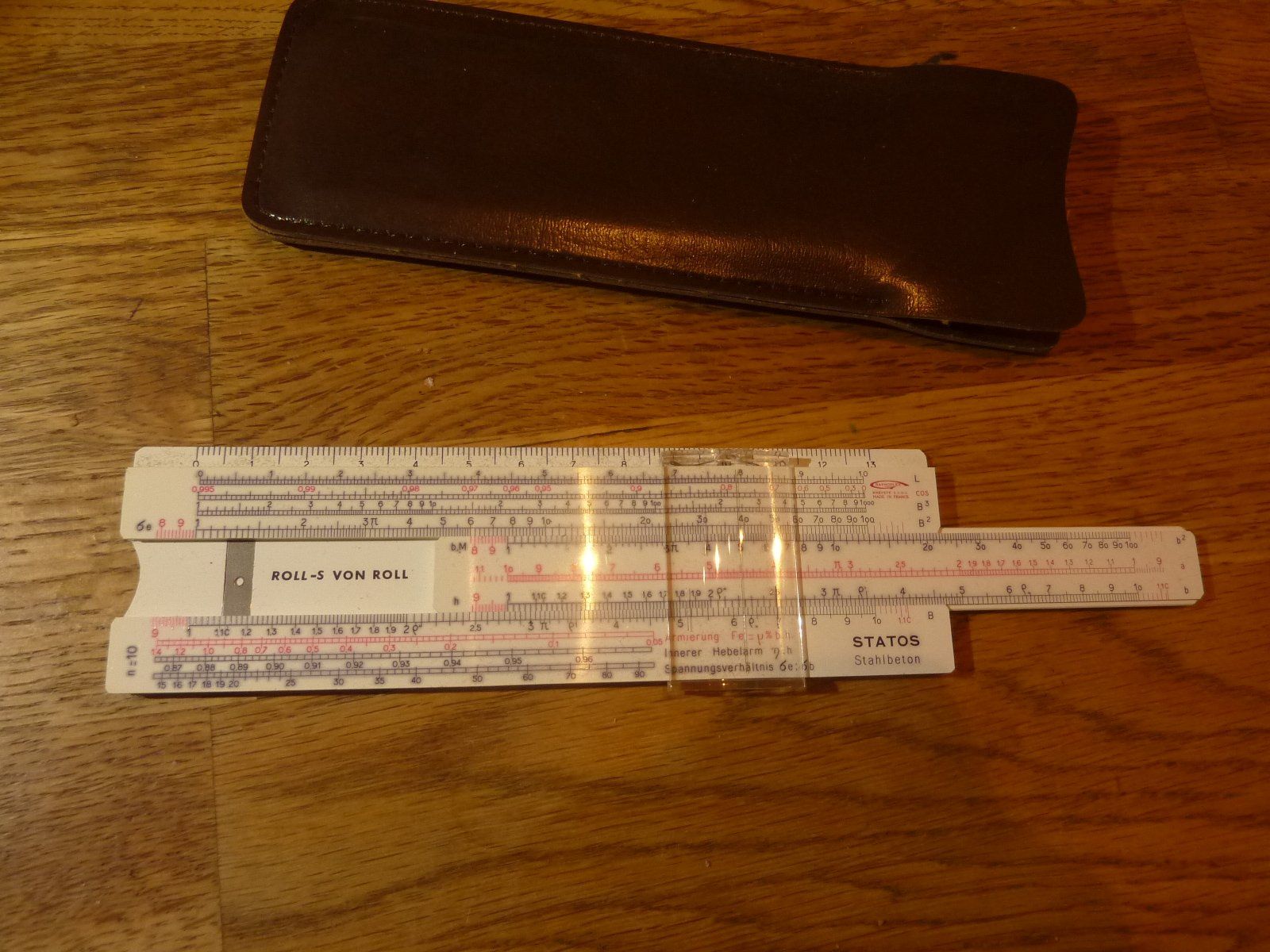 Taschenrechner: Rechenschieber klein ROLL-S 16 cm Statos Stahlbeton – Gebraucht aus Hochfelden von swissice 1