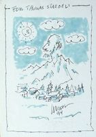 Hans Moser (1922-2012) Cartoonist, Illustrator - Zeichnung