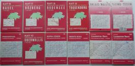 12 Landkarten Schweiz 1:100000 Landestopographie