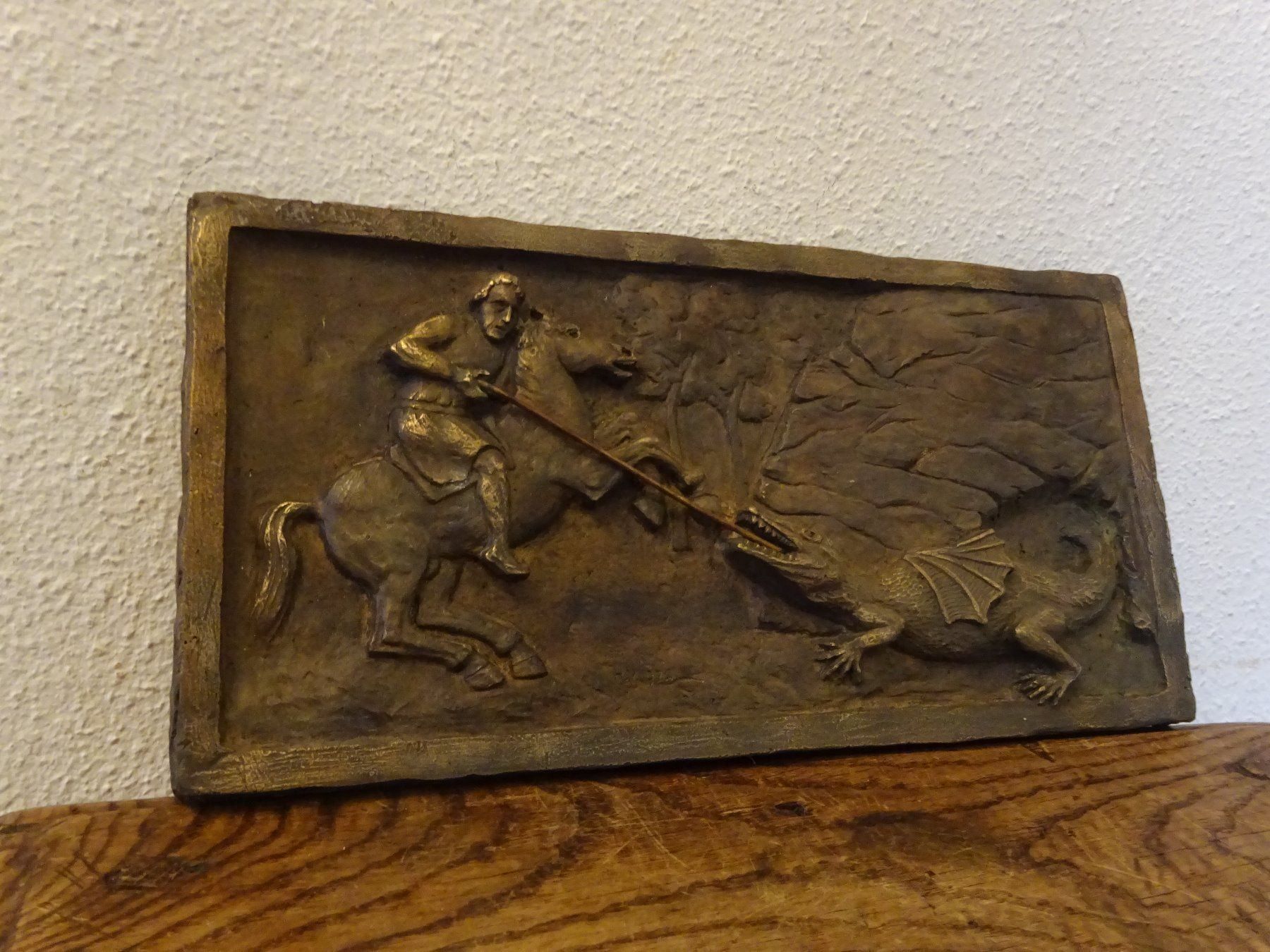 Sculture & Statue: Bronze Ikone /  hl. Georg mit Drache – Nuovo (secondo la descrizione) da Esslingen venduto da eintagammeer 1