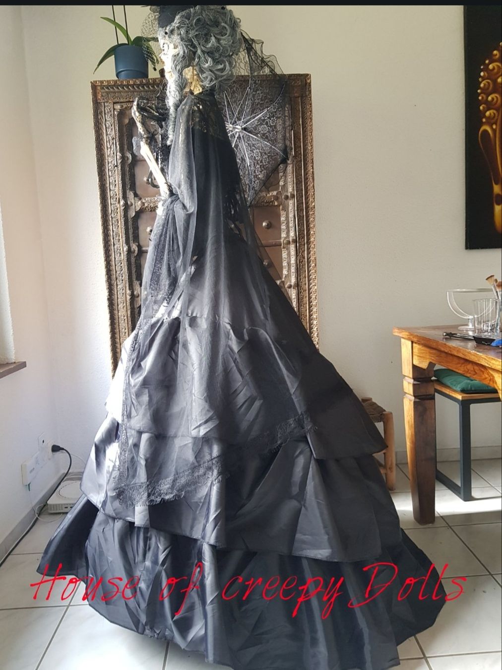 Tutte le decorazioni: HORROR/ HALLOWEEN / SKELETT / BAROCK DAME – Nuovo (secondo la descrizione) da Root venduto da LifestyleAccessoires 3