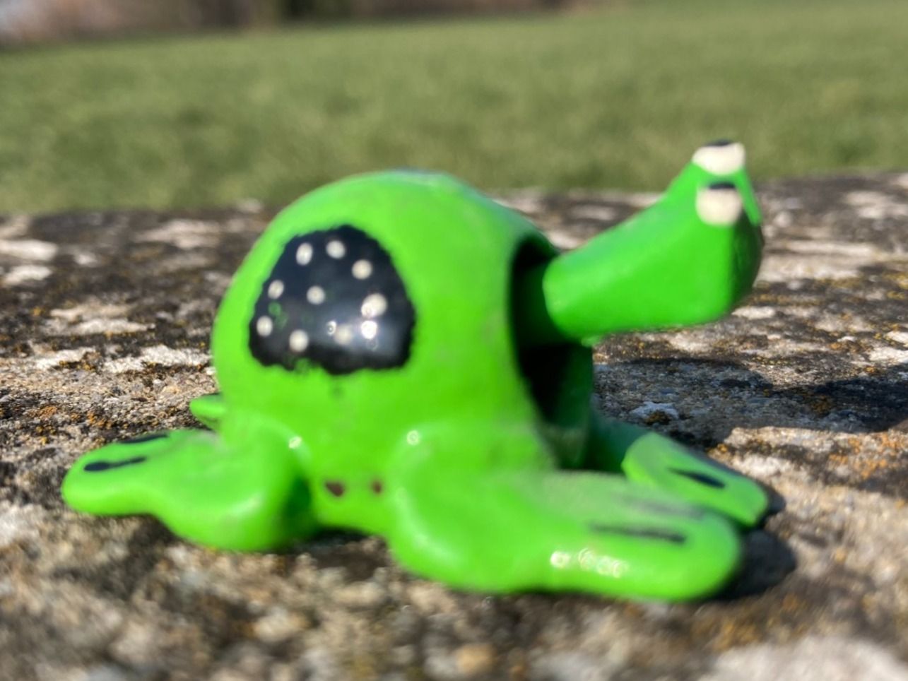 Statuette: Tierfigur  Schildkröte Turtle  Holz mit beweglichem Kopf – Usato da Subingen venduto da ArtBead 1
