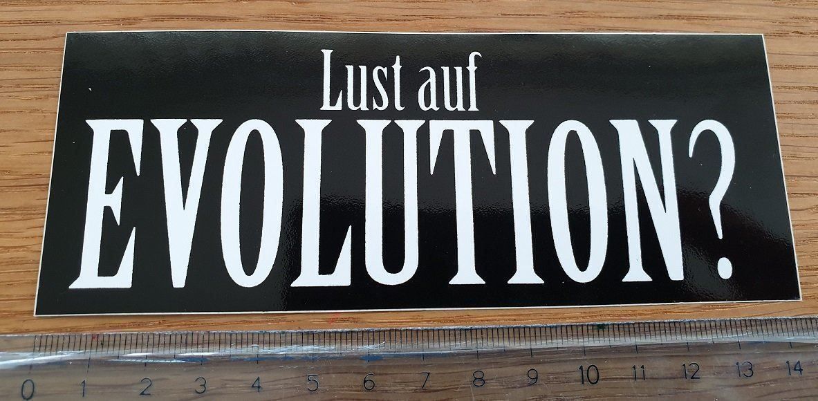 Aufkleber: Lust auf Evolution?  (Aufkleber, PVC) – Neu und originalverpackt aus Wilen b. Wollerau von morethanmusic