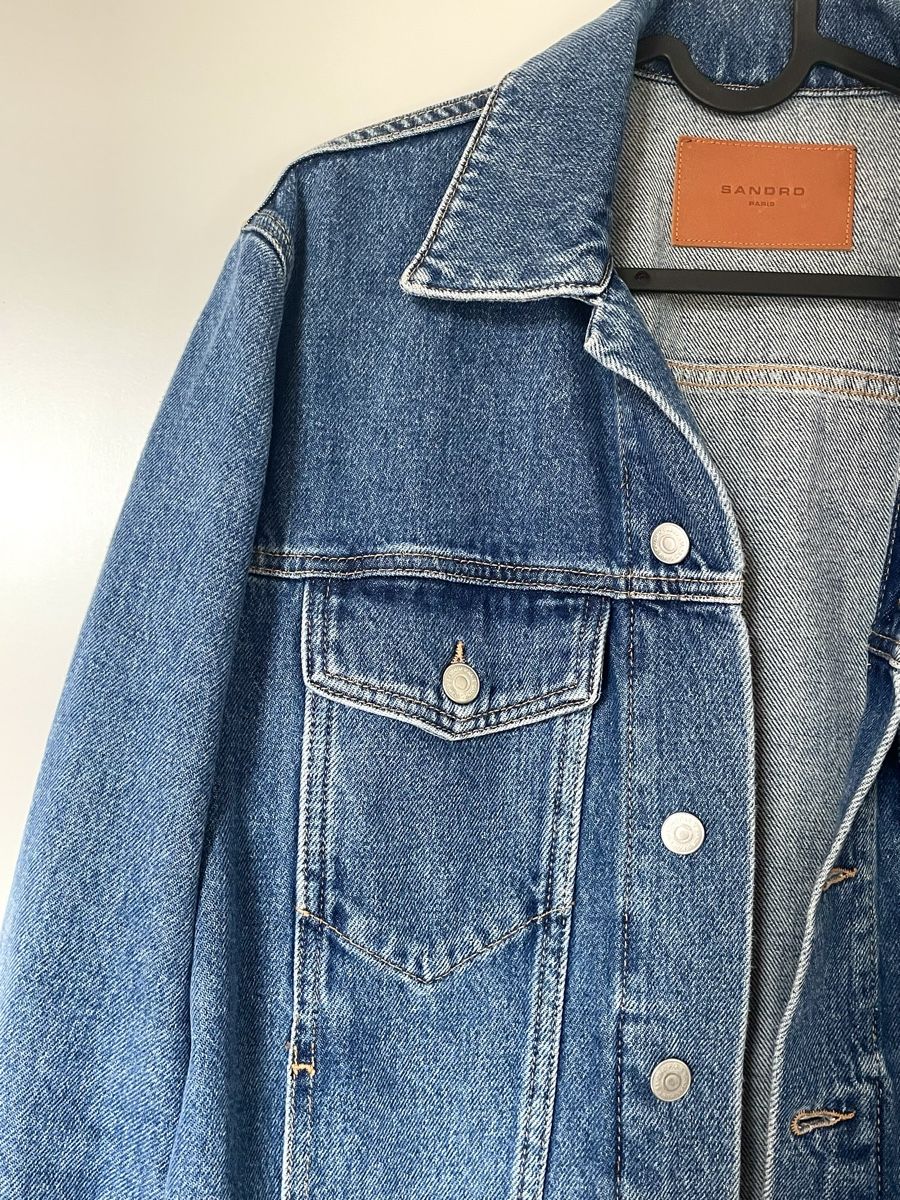 Sandro Giacche: SANDRO Paris Designer Jeansjacke – Usato da Uster venduto da AlabasterOne 1