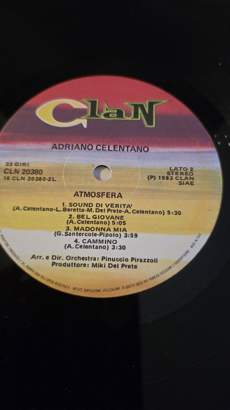 Dischi in vinile: Adriano Celentano - Atmosfera 1983 G,Vg – Usato da Yvonand venduto da RF-VINYL 4