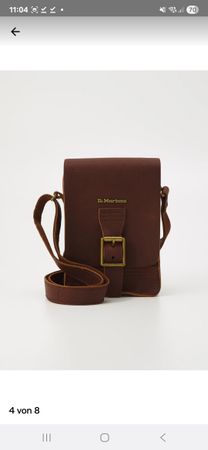 Neue Dr. Martens Ledertasche Braun – Echtleder – mit Etikett