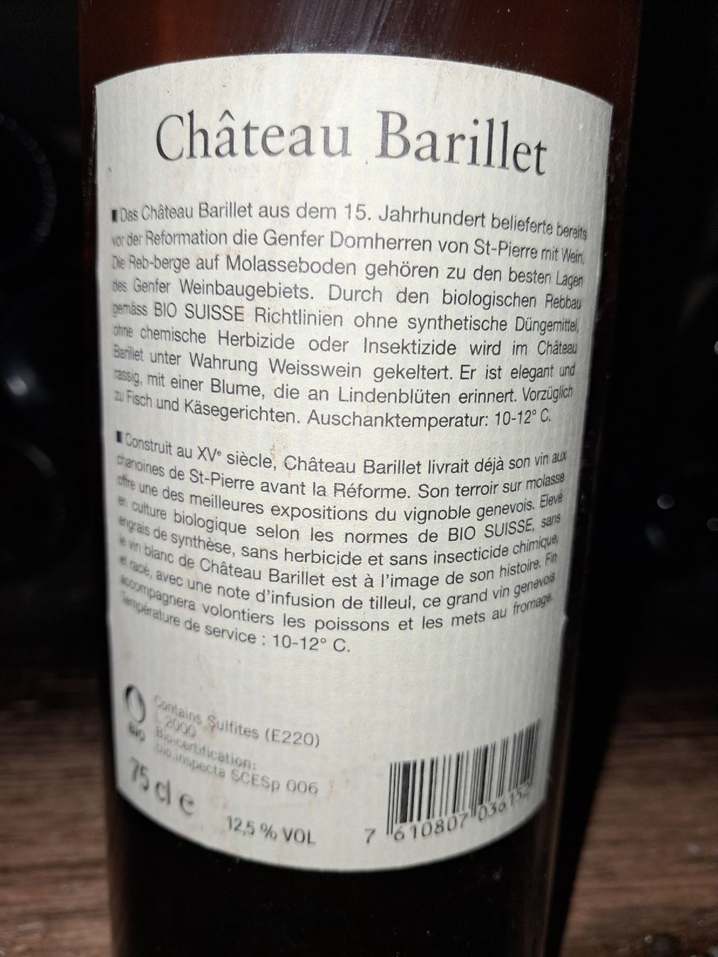 Vino: Chateau barillet blanc 2008 – Nuovo e nell'imballaggio originale da Le locle venduto da juliensaran 5