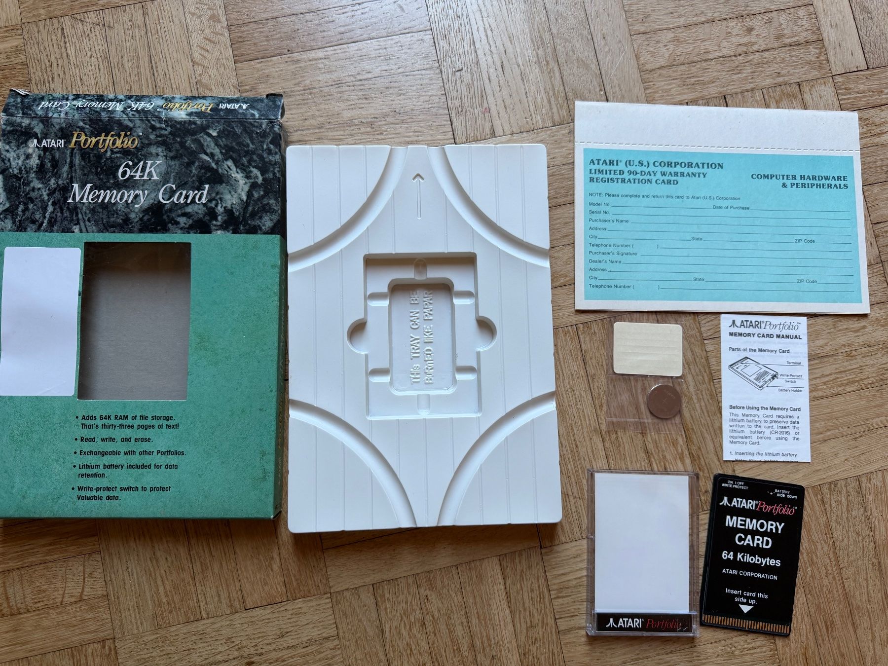 Atari Palmari: Atari Portfolio 64K Memory Card CIB – Usato da Adliswil venduto da synchrot 1