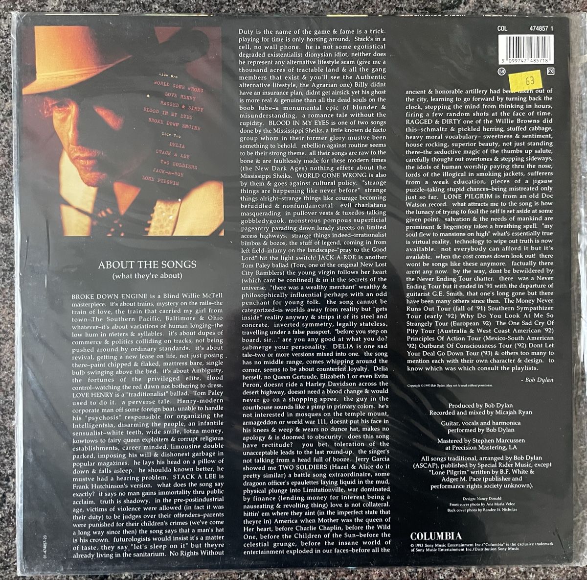 Dischi in vinile: Bob Dylan - World Gone wrong - Vinyl LP – Usato da Olten venduto da Bluespapst 1