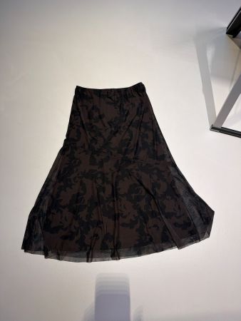 YAYA WOMEN Rock Blumenmuster Dunkelbraun/Schwarz Grösse M