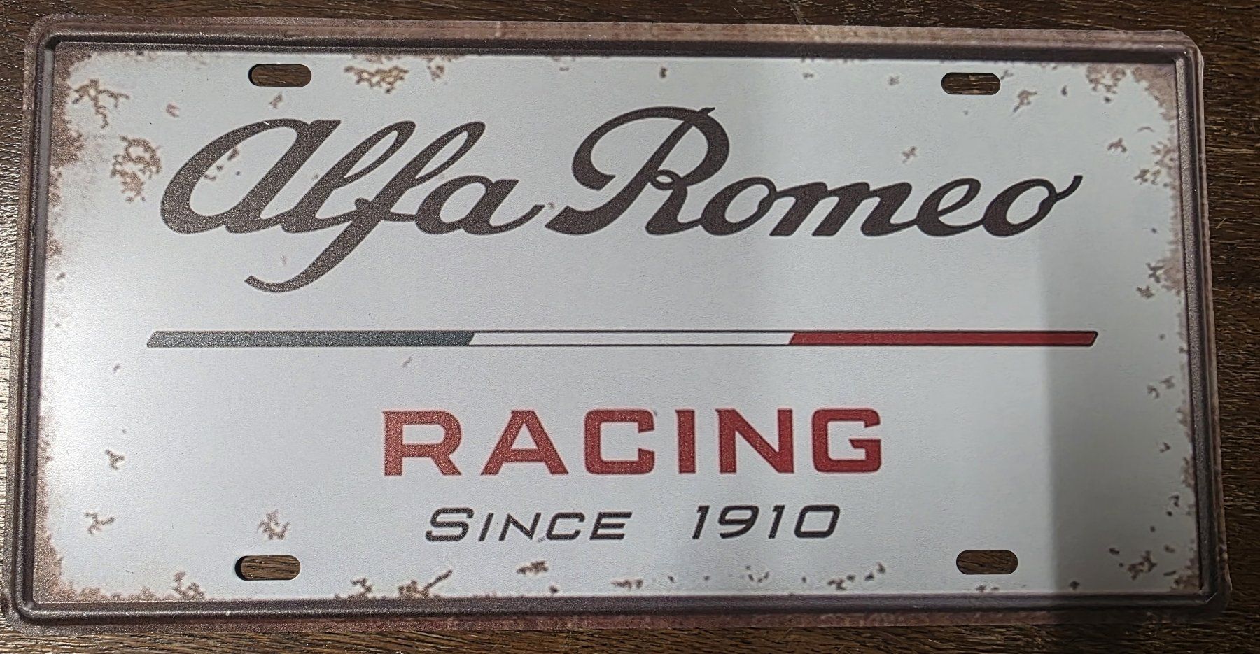 Alfa Romeo Insegne: Schild Alfa Romeo Racing 15x30cm – Usato da Pratteln venduto da Oliar164