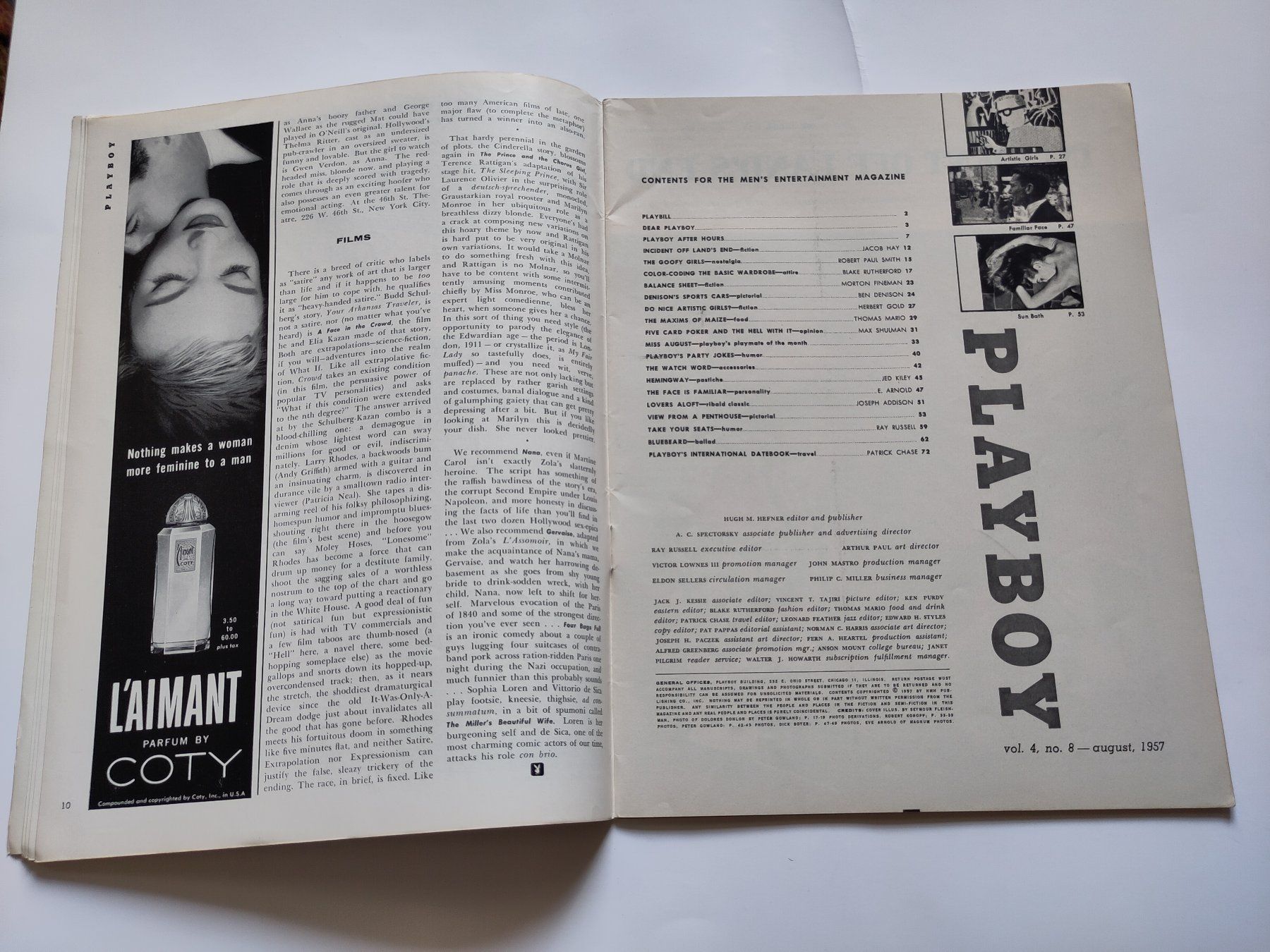 Revues & Magazines: Playboy Magazin August 1957 – D'occasion à Schaffhausen par RolfMeister 2