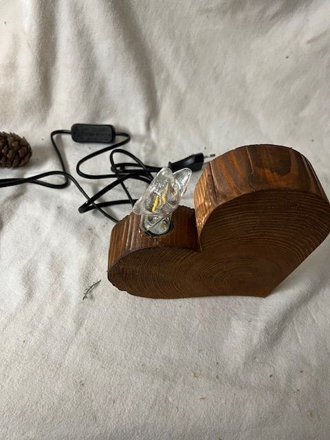 Lampade: Holzlampe Deko Herz 230V self Made – Nuovo (secondo la descrizione) da Naters venduto da juveman 3