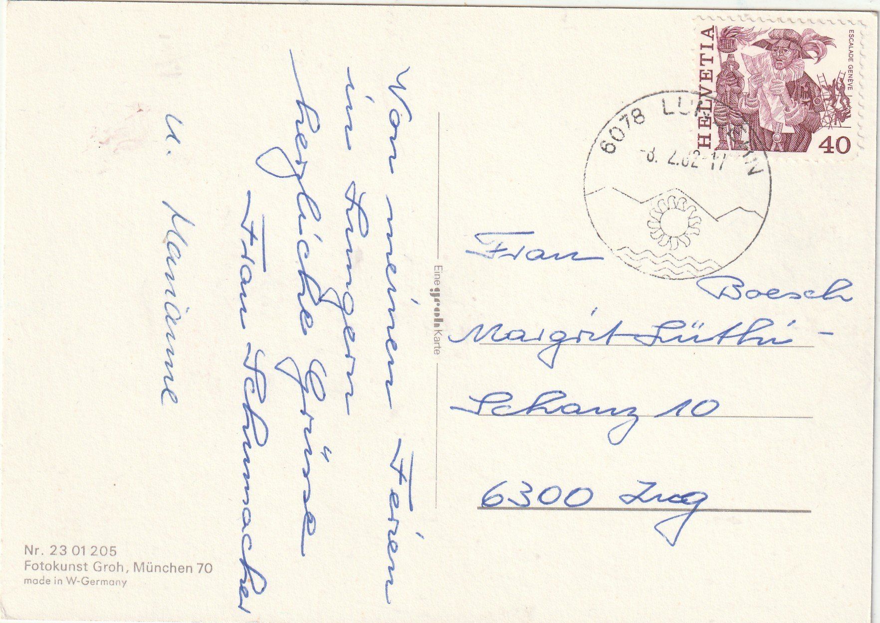 Cartoline postali: Blumenkarte – Usato da Lumbrein venduto da made02 1