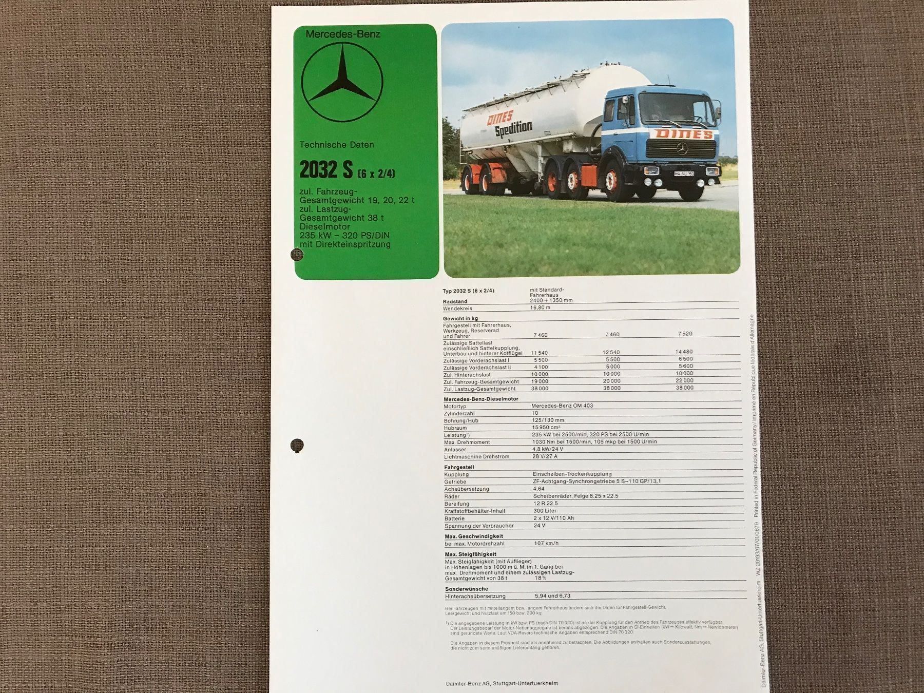 Autocarri: Mercedes LKW Prospekt – Usato da Balterswil venduto da Jeko1967