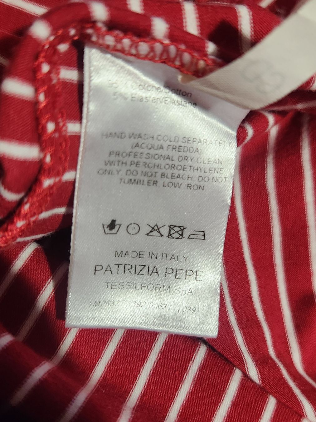 Patrizia Pepe Top: Top rayé Patrizia Pepe rouge et blanc, taille U – Usato da Niedergösgen venduto da Eva2410 4