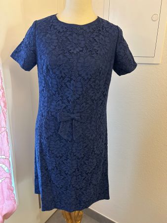 Blaues vintage Spitzenkleid aus den 50ern
