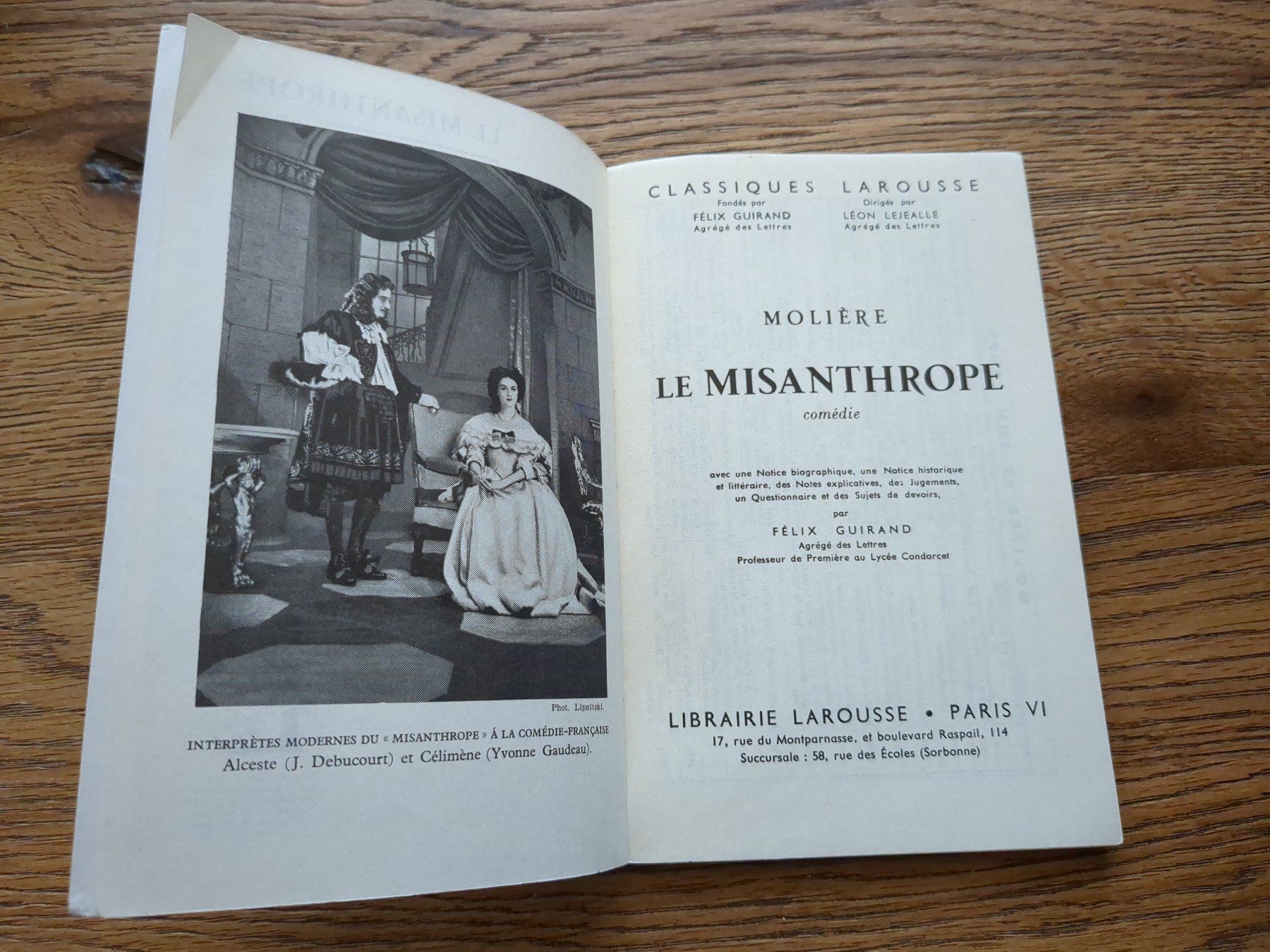 Bücher: Molière: Der Misanthrop, Classiques Larousse – Gebraucht aus Sierre von chia17 2