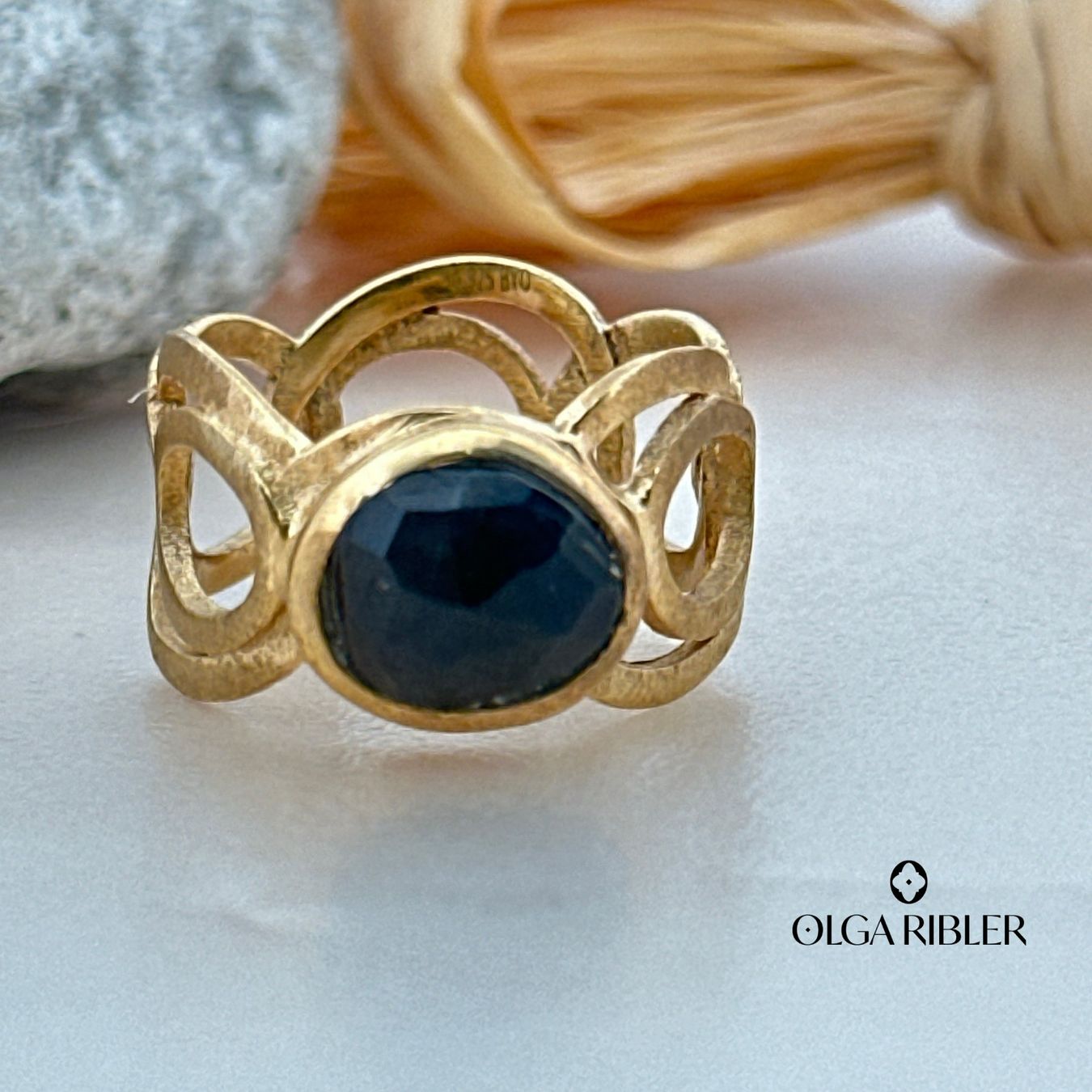 Olga Ribler Ringe: Labradorit Ring Sterling Silber gelbvergoldet Ringgrösse 50 – Neu (gemäss Beschreibung) aus Luzern von Schmuckoutlet 8