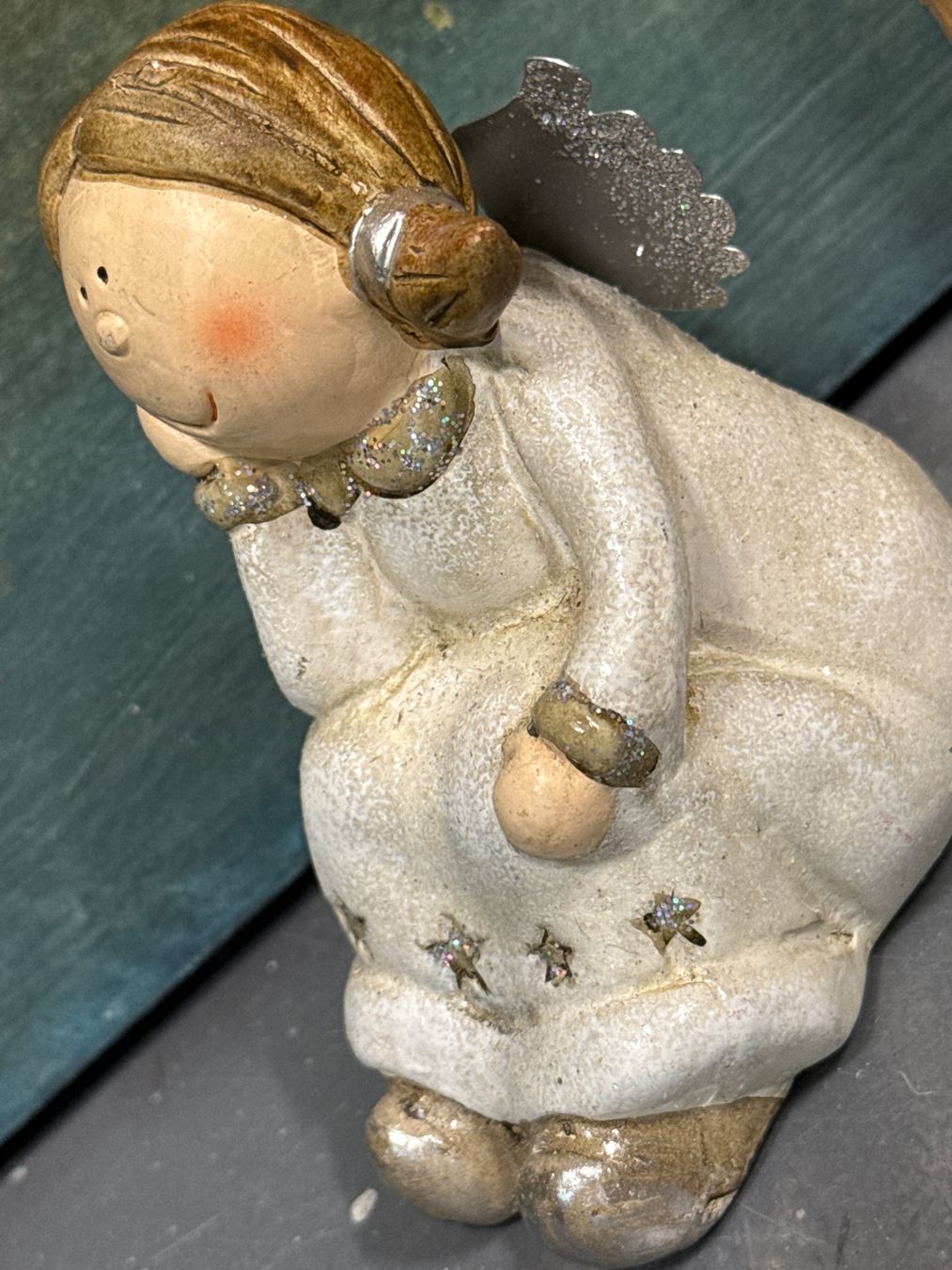 Statuette: 1 Engelsfigur, Weihnachten, 11.5 cm – Usato da Amriswil venduto da kleindeko 1