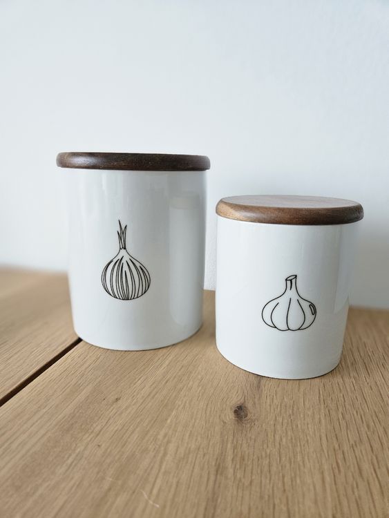 Grantero Aufbewahrungsboxen Küche: 3er Set Für Kartoffeln, Zwiebeln & Knoblauch - Mit Bambusdeckel