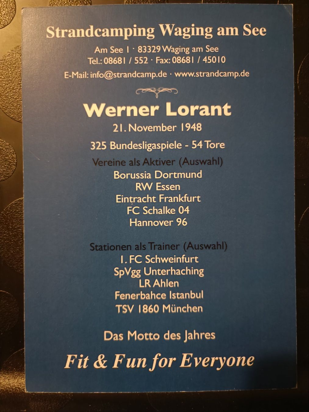 Autogramme: Werner Lorant - handsigniert - †2025 – Gebraucht aus Menziken von Artographs 1