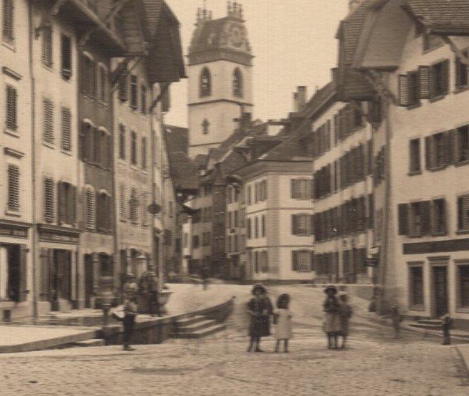 Ansichtskarten: Aarau  Blick gegen Kirche – Gebraucht aus Aarau von kufi44 1