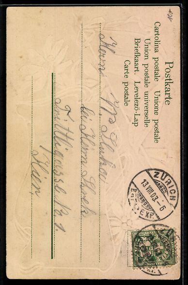 Cartoline postali: Schweiz, Alphornbläser neben einer Zieg – Usato da Berlin venduto da bartko-reher 1