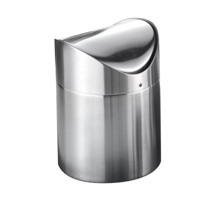 Simplehuman Tischabfalleimer 1,5L - Eleganter Mini-Mülleimer Mit Schwingdeckel Für Bad & Küche