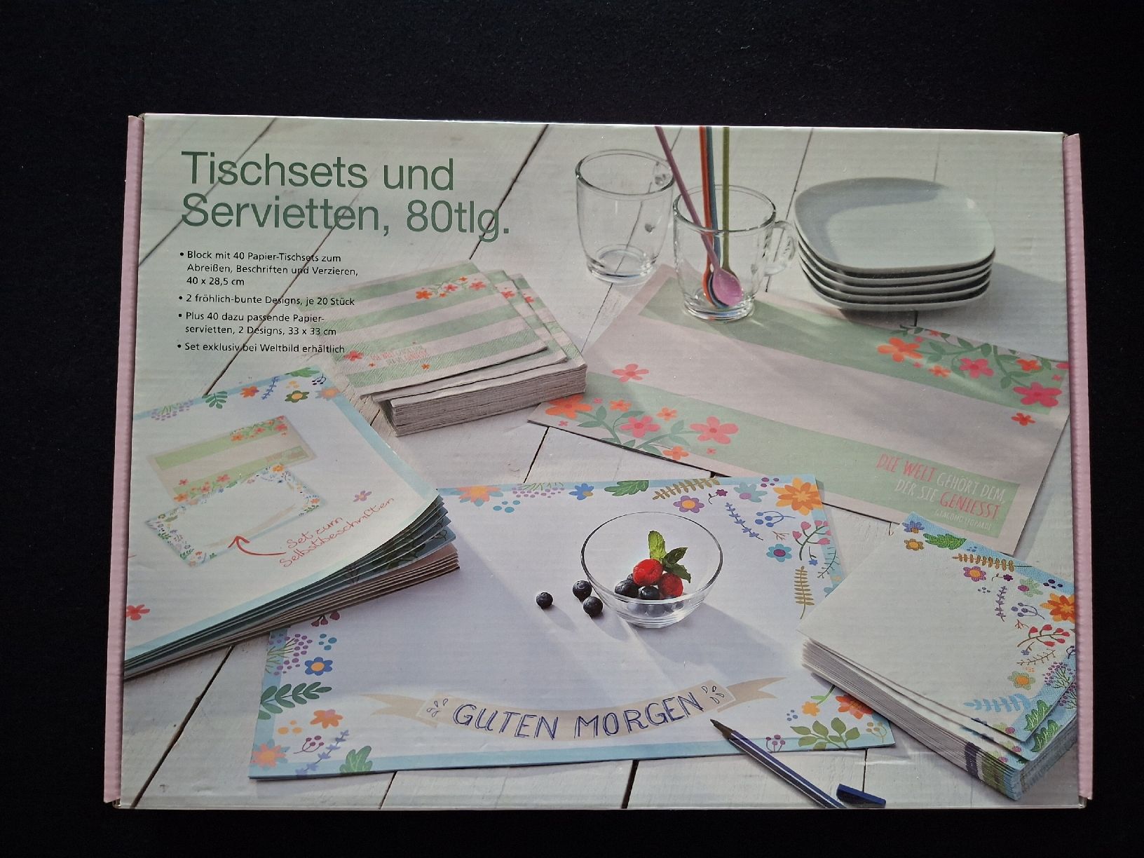 Set di tavolo e panche: Set 40x Servietten und Tischsets – Nuovo (secondo la descrizione) da St. Gallen venduto da Jawals