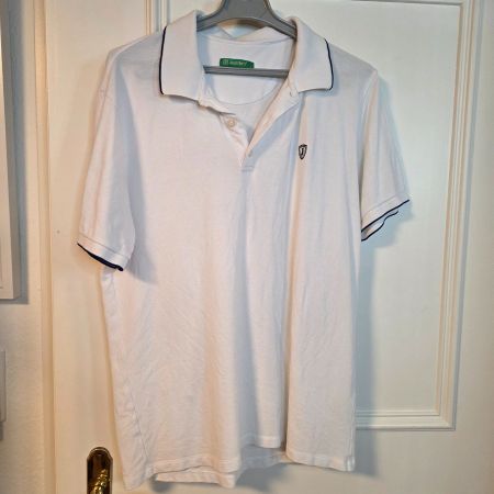 Jeordie's Herren Polo Weiss 100% Baumwolle Gr. S/M