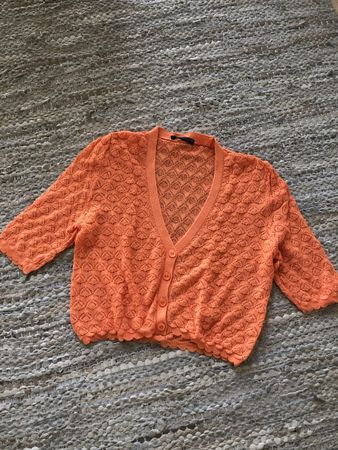 Zara Cardigan Strickjacke, orange, Grösse S.